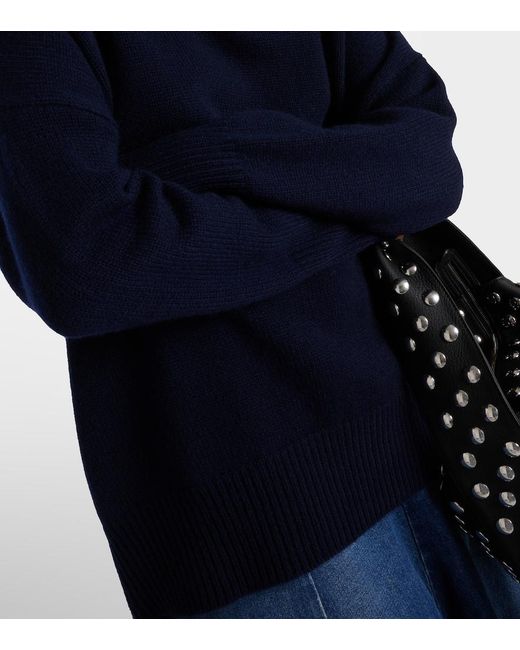 Lisa Yang Blue Heidi Turtleneck Cashmere Sweater