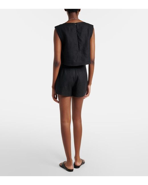 Posse Black Perri Linen Shorts
