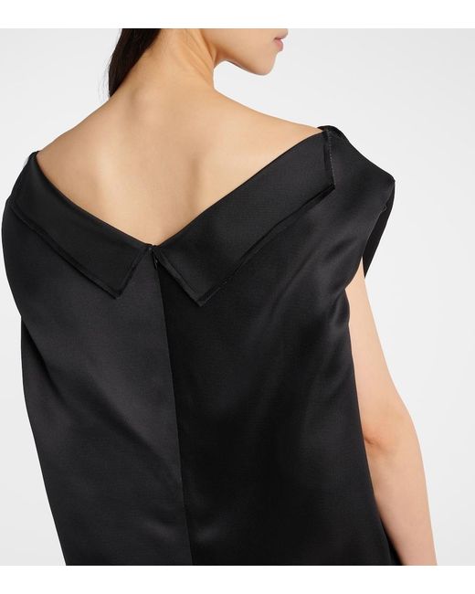 Khaite Black Selwyn Silk Gazar Maxi Dress