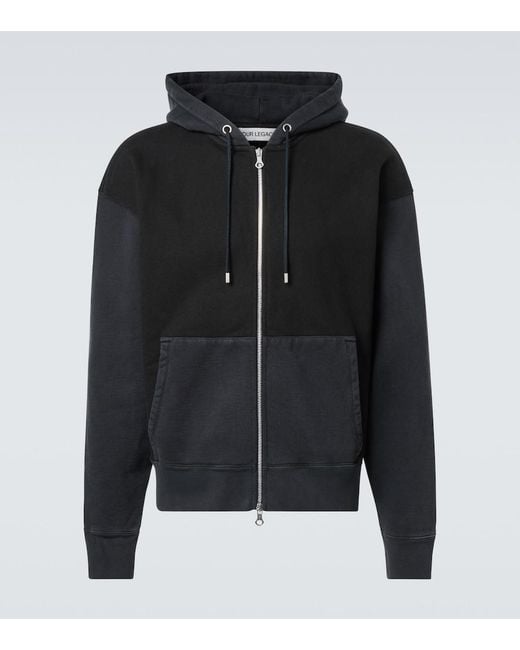 Our Legacy Black Rascal Cotton Fleece Zip-Up Hoodie for men