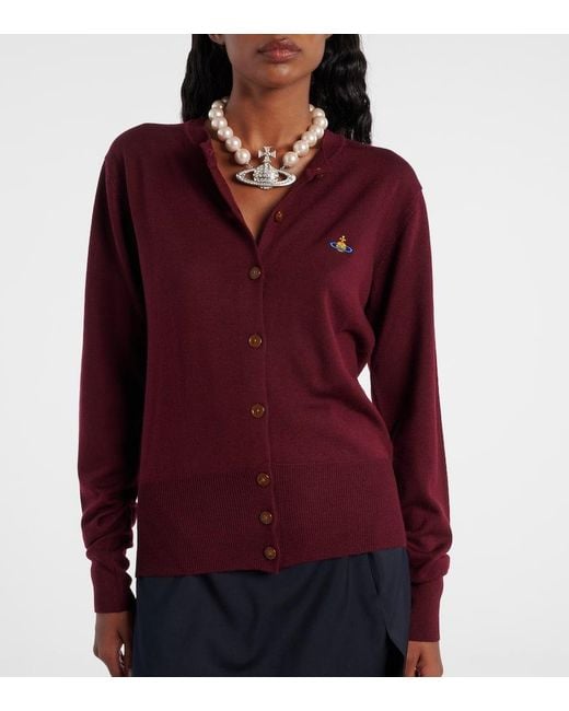 Cardigan Bea Orb De Lana Virgen Vivienne Westwood de color Purple