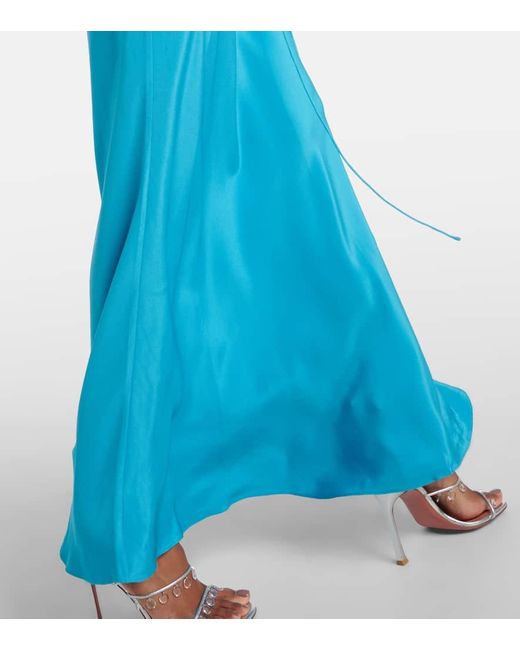 Vestido largo Triquetra de seda Christopher Esber de color Blue