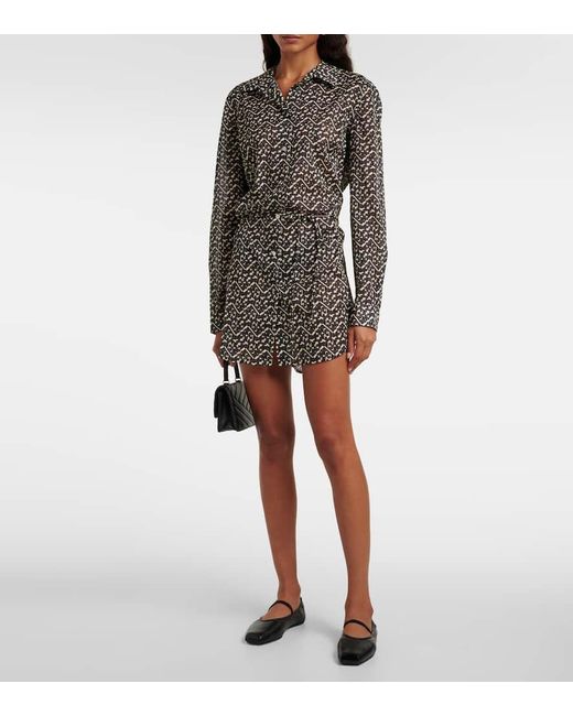 Vestido Corto De Algodon Tory Burch de color Gray