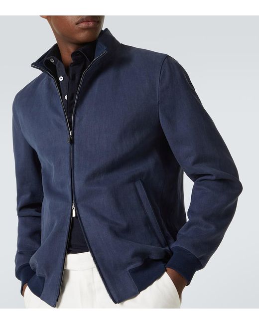 Chaqueta De Lino Thom Sweeney de hombre de color Blue
