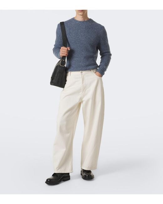 Allude Blue Cashmere Sweater for men