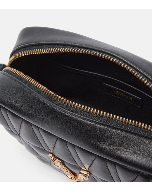 Versace Virtus Quilted Leather Crossbody Bag in Black Lyst