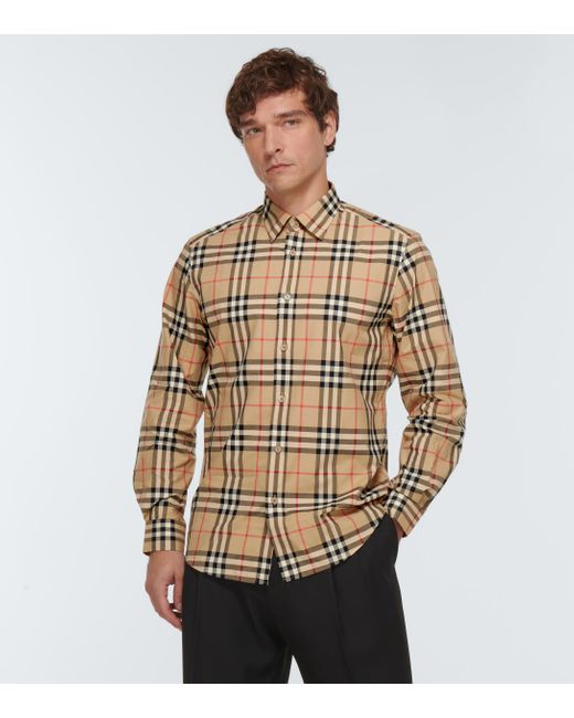 Chemise a carreaux Caxton en coton Burberry pour homme en coloris Neutre |  Lyst