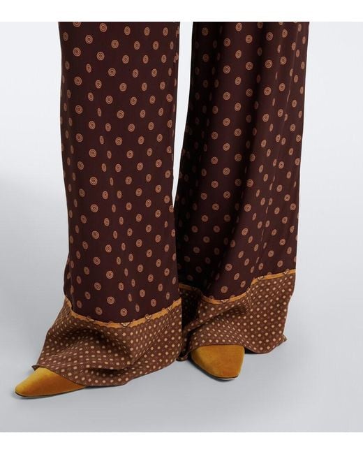 Zimmermann Red Belted Printed Wide-Leg Pants