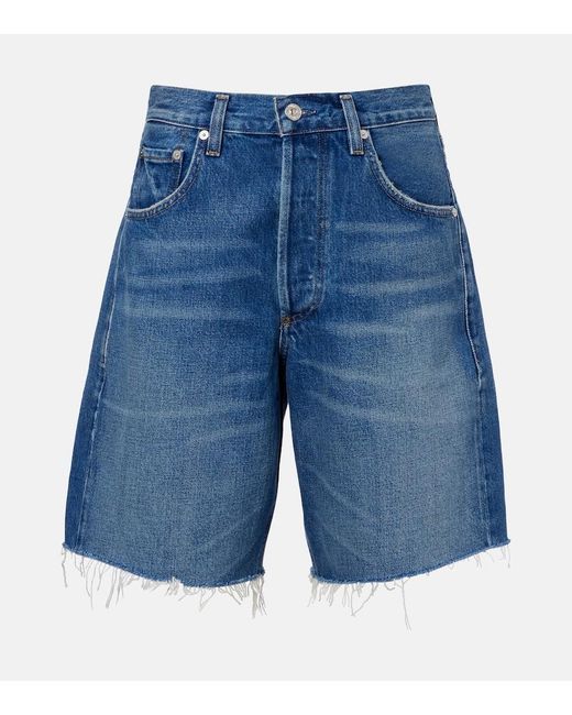 Citizens of Humanity Blue Ayla Denim Bermuda Shorts
