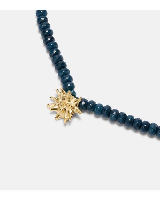 YSSO Blue Sea Urchin Necklace With Jade