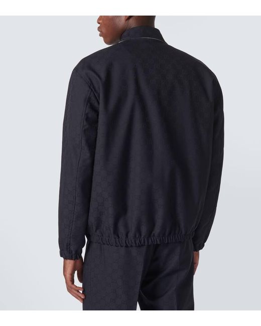 Gucci Blue Gg Cotton Jacket for men