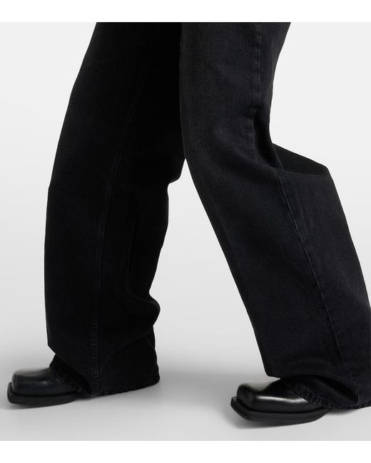 Jeans a gamba larga e vita alta di FRAME in Black