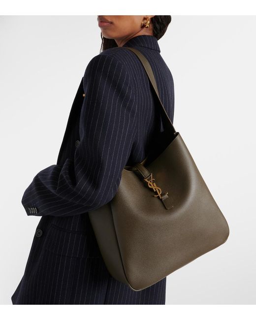 Saint Laurent Brown Le 5 A 7 Large Leather Shoulder Bag