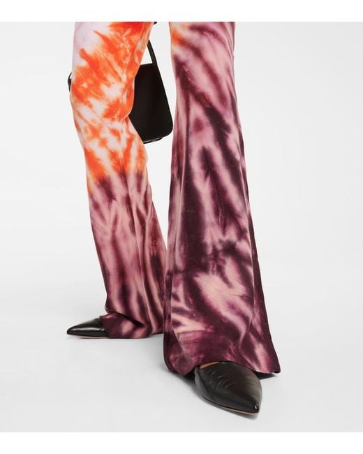 Gabriela Hearst Red Neal Tie-Dye Wool And Cashmere Pants