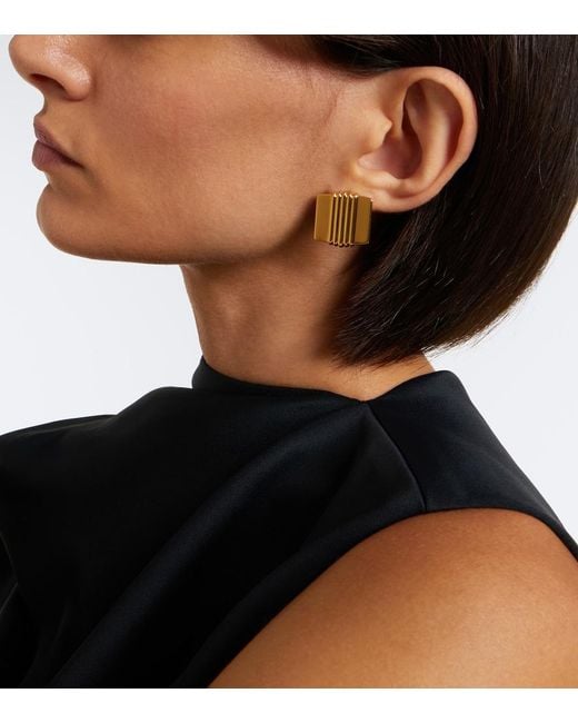 DEHANCHE Metallic Elysees Stud Earrings