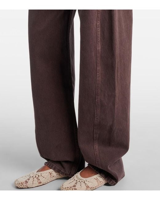 Magda Butrym Brown High-Rise Jeans