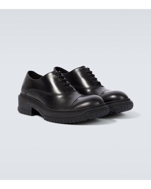 Zapatos derby de piel Lanvin de hombre de color Black