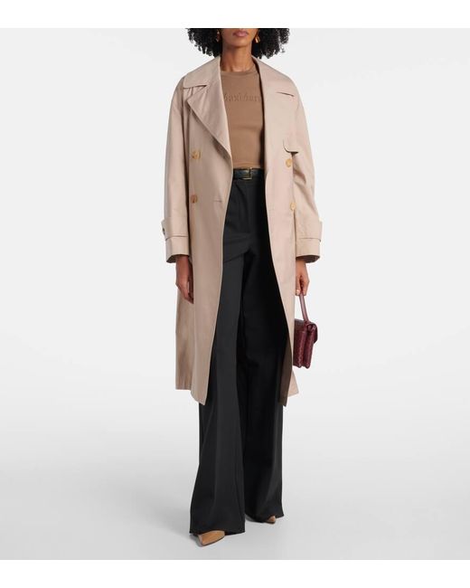 Camiseta Con Logo Bordado Max Mara de color Brown