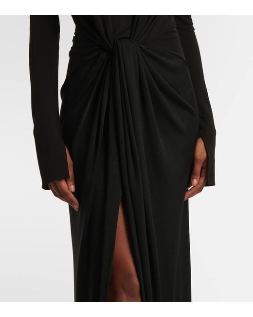 Robe Longue En Jersey Victoria Beckham en coloris Black