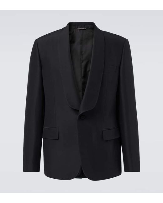 Loro Piana Black Cashmere And Silk Suit Jacket for men