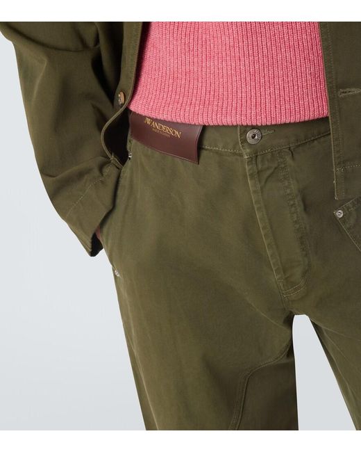 J.W. Anderson Green Twisted Straight Jeans for men