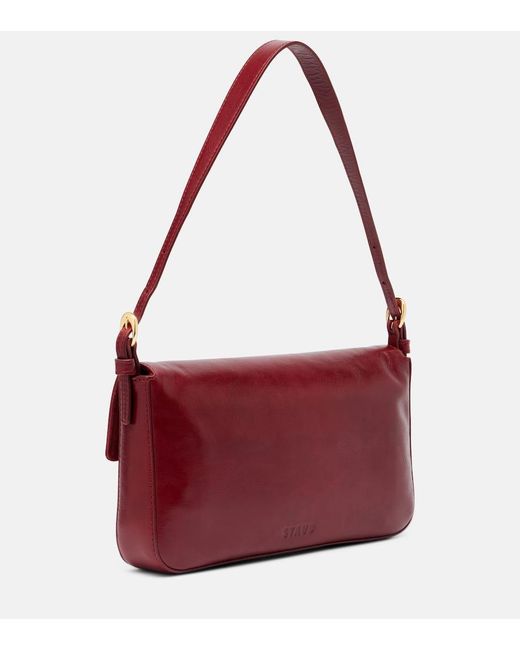Staud Red Schultertasche Harlow Aus Leder