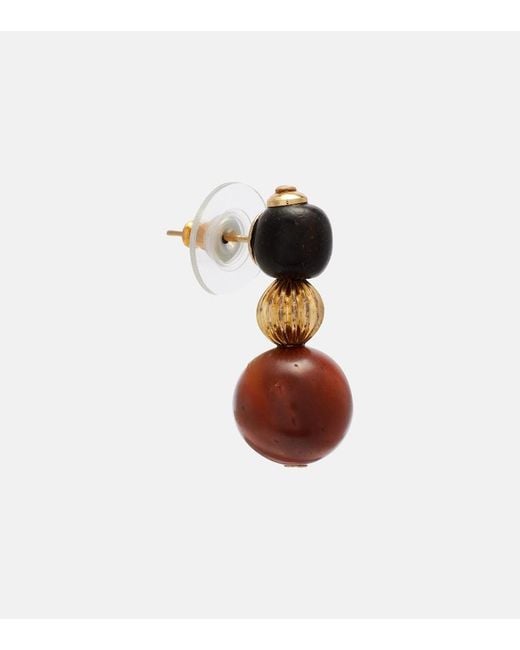 Jennifer Behr Metallic Asher Beaded Drop Earrings