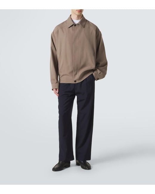 The Row Brown Osano Wool Blouson Jacket for men
