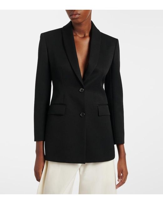 The Row Black Bettina Wool Blazer