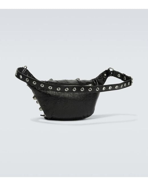Balenciaga Black Le Cagole Leather Belt Bag for men