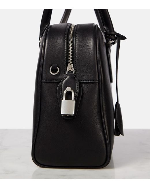 The Row Black India 10.00 Leather Tote Bag