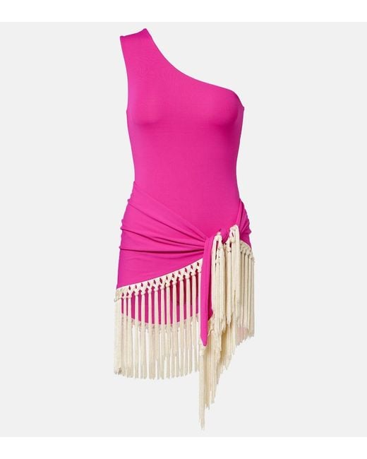 Taller Marmo Pink Yacare Swimsuit And Beach Cover-Up Set