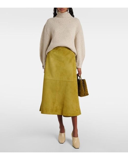 Bottega Veneta Green Leather Skirts