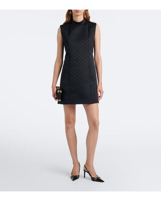 Gucci Black Gg Jacquard Minidress