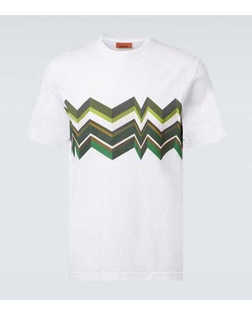 Missoni T-Shirt Aus Baumwolle in White für Herren