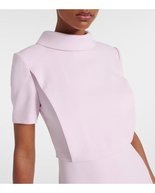 Roland Mouret Purple Cady Midi Dress