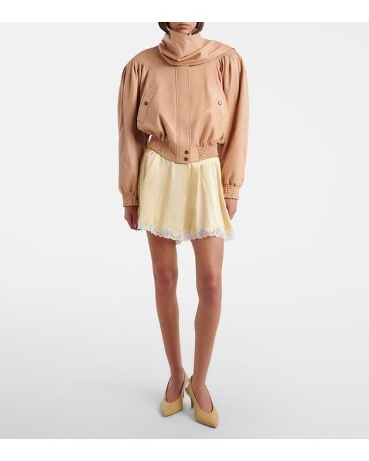 Chloé Natural Silk Satin Shorts