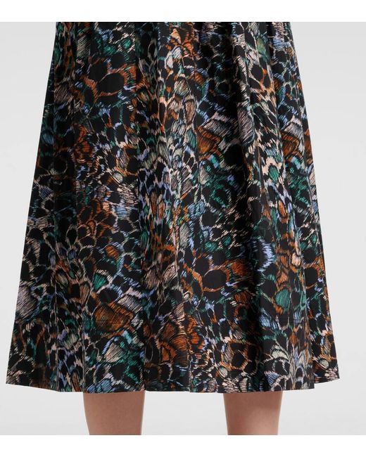 Ulla Johnson Black Aurelie Ruffled Cotton Midi Dress