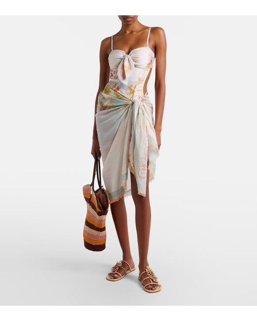 Banador Como Estampado Zimmermann de color White