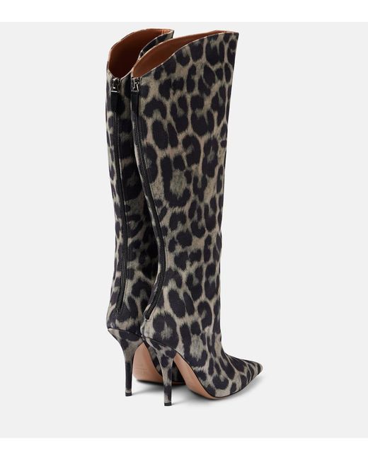 Paris Texas Black Jessica 105 Calf Hair Knee-High Boots