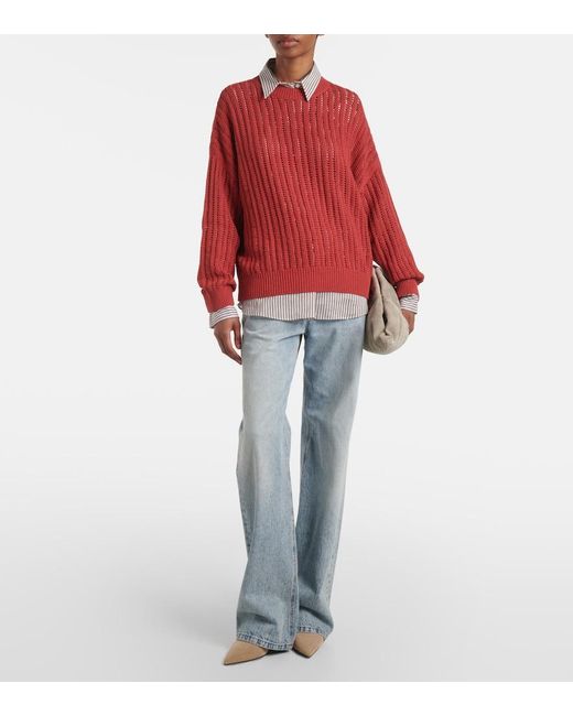 Pullover di Brunello Cucinelli in Red
