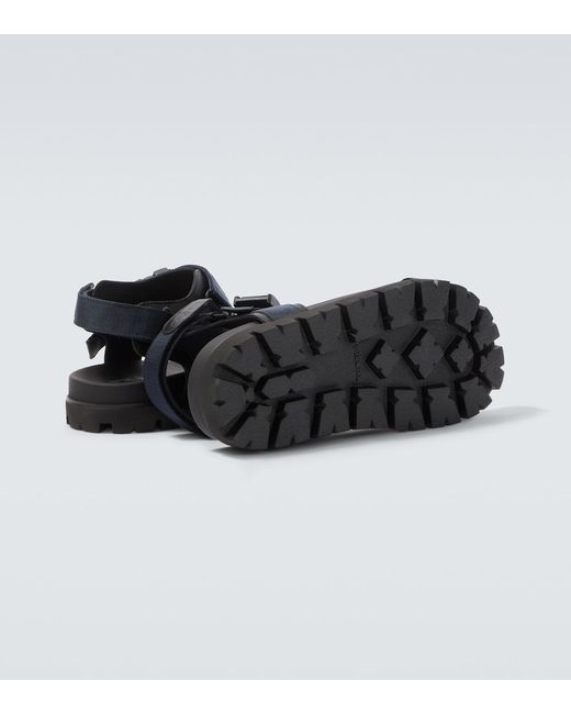 Prada Black Suede Sandals for men