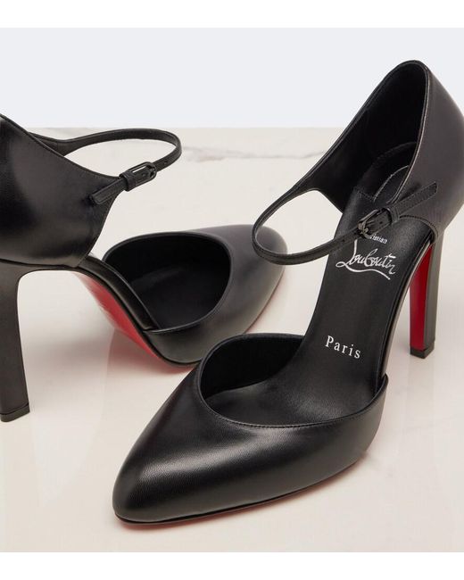Christian Louboutin Black Fanny Leather Pumps