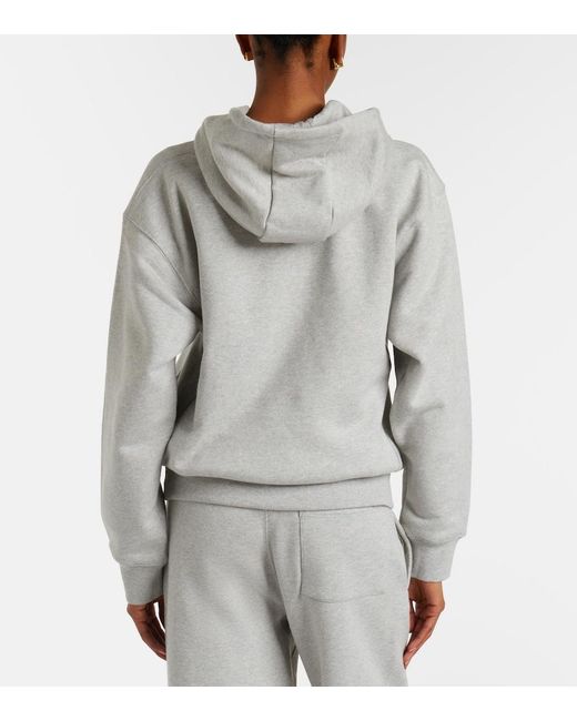 Victoria Beckham Gray Cotton Jersey Hoodie