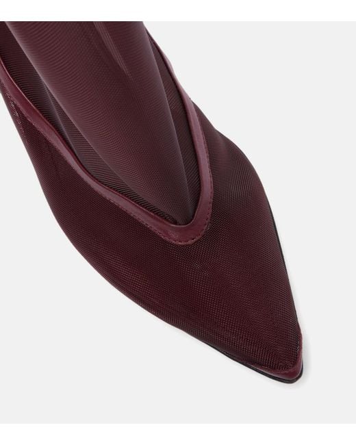 Jacquemus Purple Tourni Mesh Ankle Boots