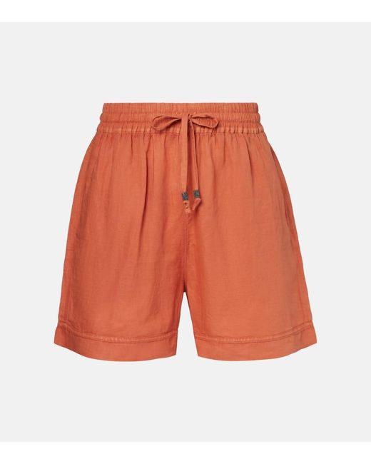 Bermudas De Lino Y Algodon Brunello Cucinelli de color Orange
