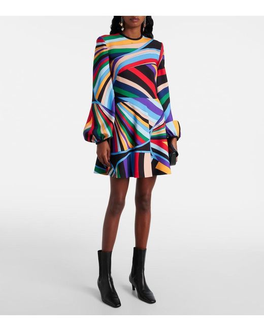 Emilio Pucci Blue Iride Cady Minidress