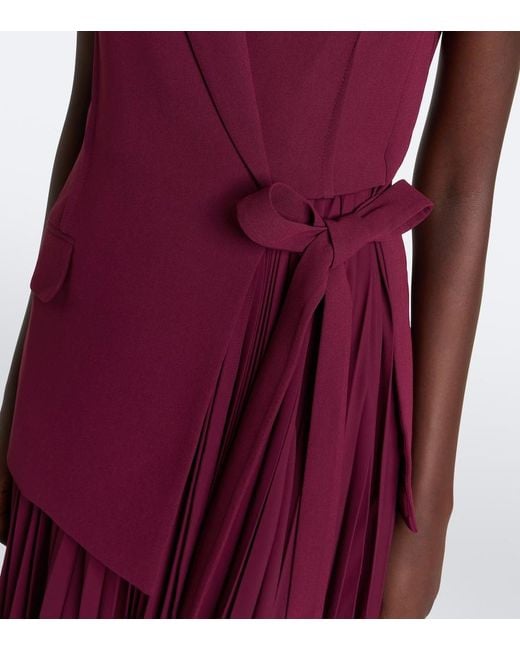 Jonathan Simkhai Purple Helena Crepe Midi Dress