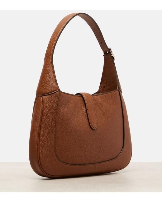 Gucci Brown Jackie 1961 Small Leather Shoulder Bag