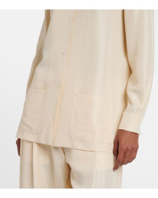 The Row Natural Lucetta Silk Shirt